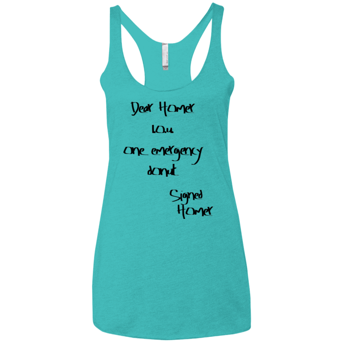 T-Shirts Tahiti Blue / X-Small Emergency Donut Women's Triblend Racerback Tank