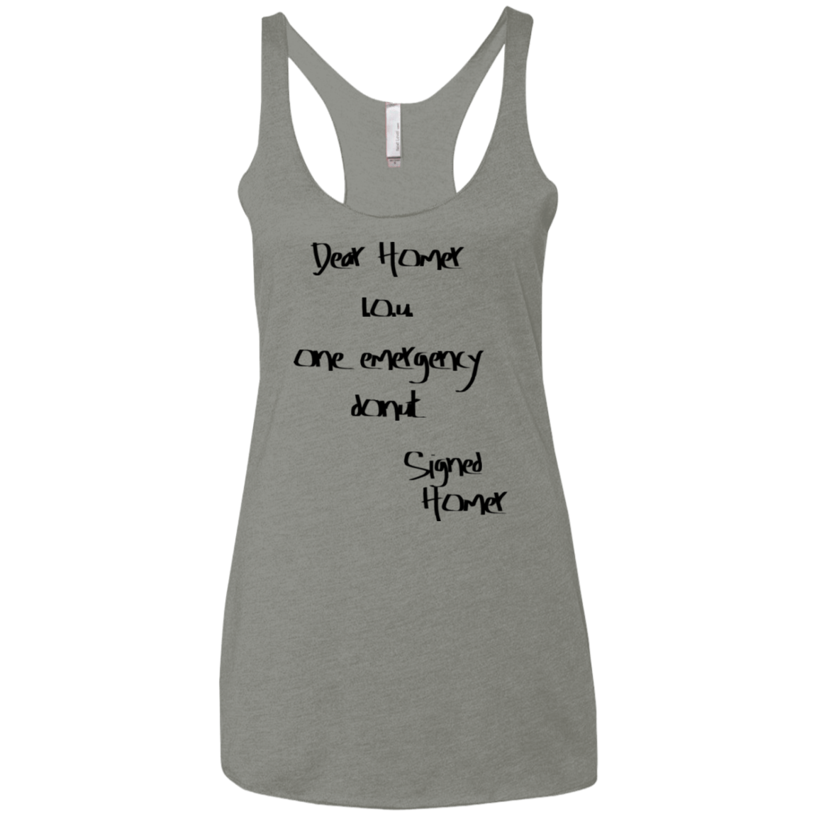 T-Shirts Venetian Grey / X-Small Emergency Donut Women's Triblend Racerback Tank