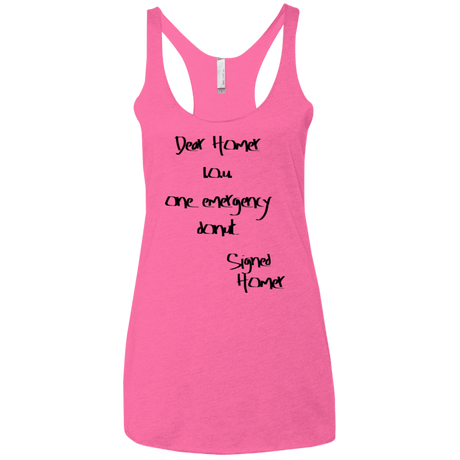 T-Shirts Vintage Pink / X-Small Emergency Donut Women's Triblend Racerback Tank