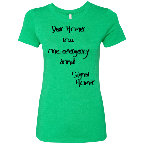 T-Shirts Envy / S Emergency Donut Women's Triblend T-Shirt