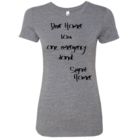 T-Shirts Premium Heather / S Emergency Donut Women's Triblend T-Shirt