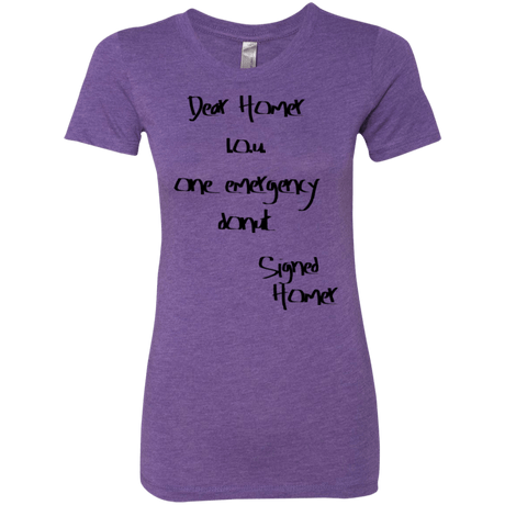 T-Shirts Purple Rush / S Emergency Donut Women's Triblend T-Shirt