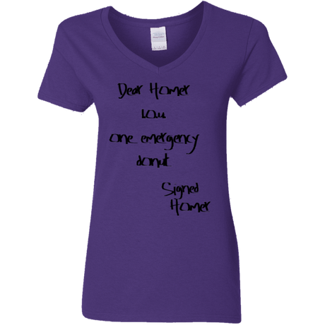 T-Shirts Purple / S Emergency Donut Women's V-Neck T-Shirt