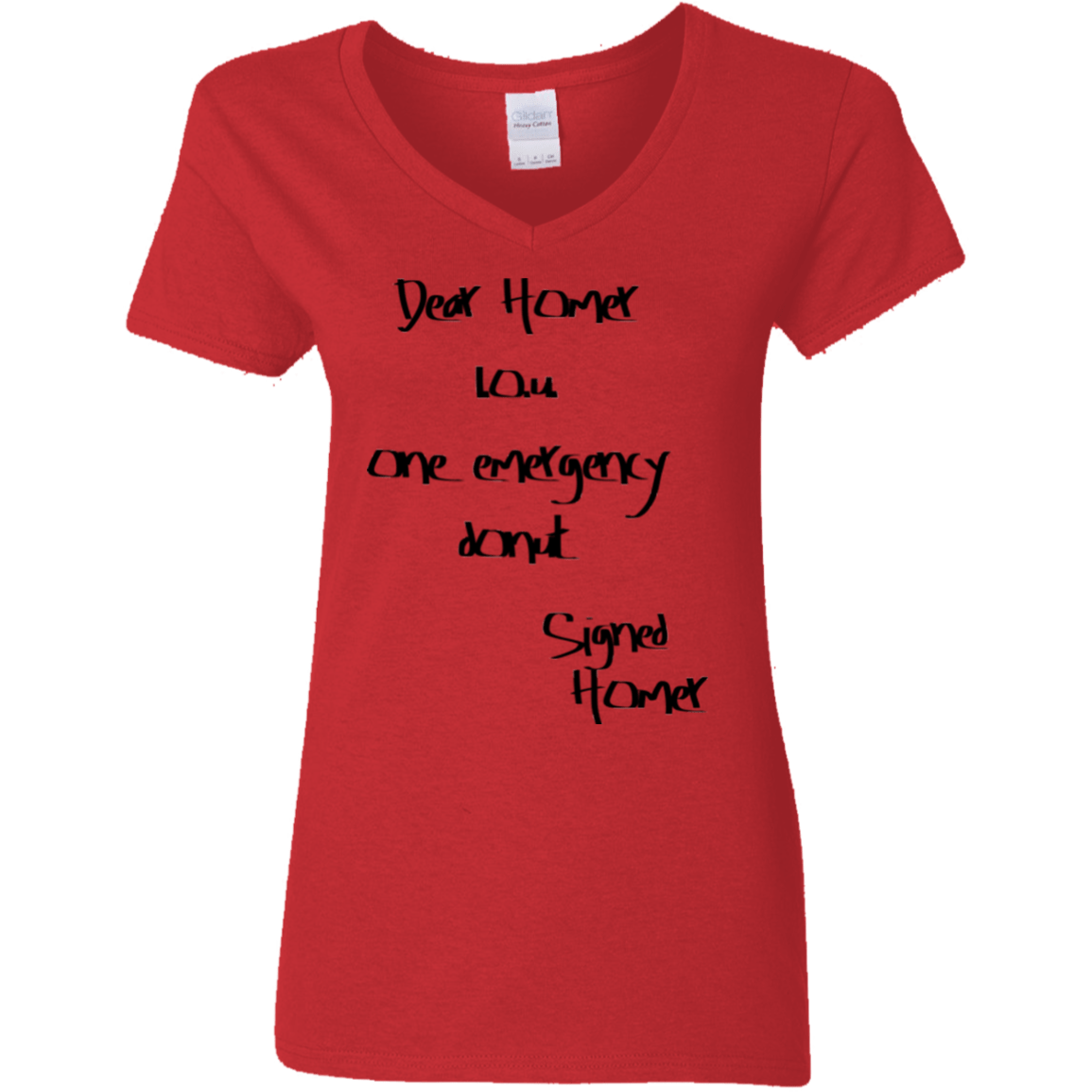 T-Shirts Red / S Emergency Donut Women's V-Neck T-Shirt