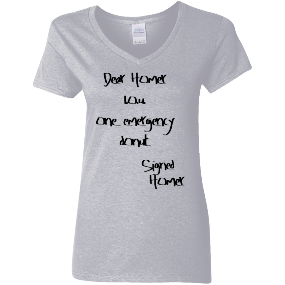 T-Shirts Sport Grey / S Emergency Donut Women's V-Neck T-Shirt