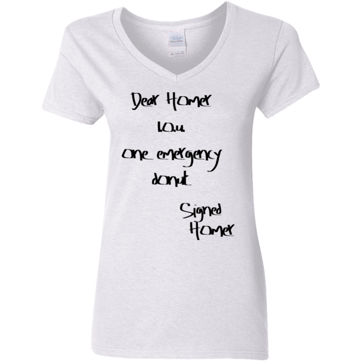 T-Shirts White / S Emergency Donut Women's V-Neck T-Shirt