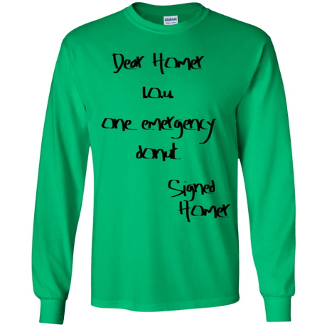 T-Shirts Irish Green / YS Emergency Donut Youth Long Sleeve T-Shirt