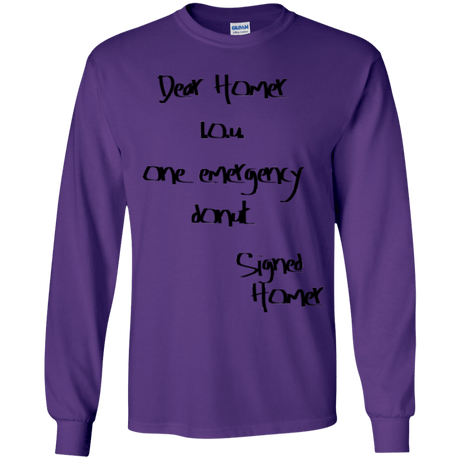 T-Shirts Purple / YS Emergency Donut Youth Long Sleeve T-Shirt