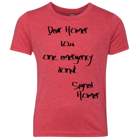 T-Shirts Vintage Red / YXS Emergency Donut Youth Triblend T-Shirt
