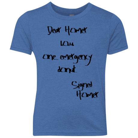 T-Shirts Vintage Royal / YXS Emergency Donut Youth Triblend T-Shirt