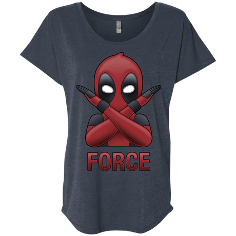 T-Shirts Vintage Navy / X-Small Emoji DP Triblend Dolman Sleeve