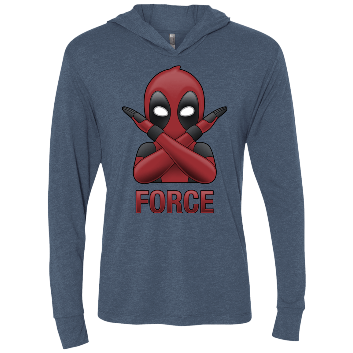 T-Shirts Indigo / X-Small Emoji DP Triblend Long Sleeve Hoodie Tee