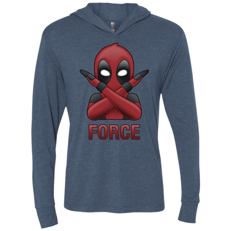 T-Shirts Indigo / X-Small Emoji DP Triblend Long Sleeve Hoodie Tee