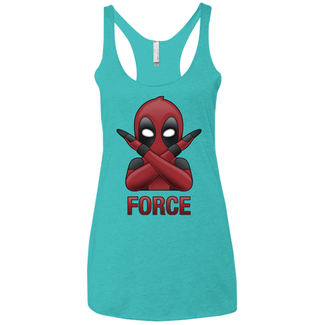 T-Shirts Tahiti Blue / X-Small Emoji DP Women's Triblend Racerback Tank