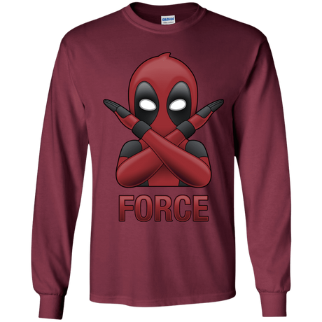 T-Shirts Maroon / YS Emoji DP Youth Long Sleeve T-Shirt