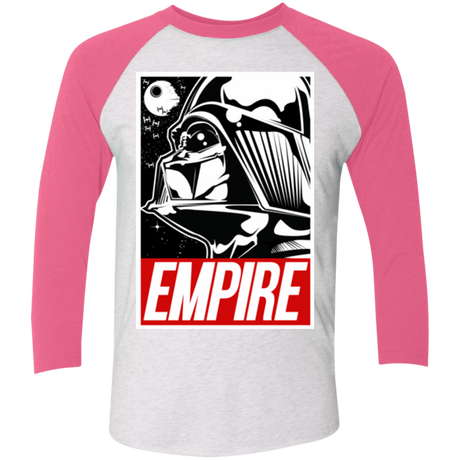 T-Shirts Heather White/Vintage Pink / X-Small EMPIRE Triblend 3/4 Sleeve