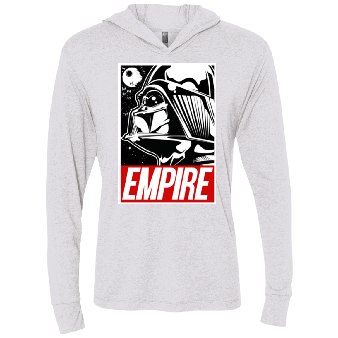 T-Shirts Heather White / X-Small EMPIRE Triblend Long Sleeve Hoodie Tee