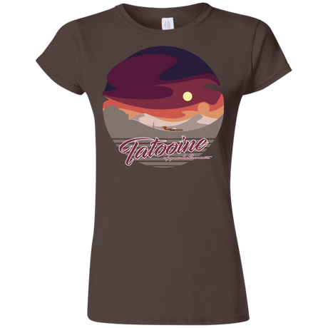 T-Shirts Dark Chocolate / S Enjoy Our Double Sunset Junior Slimmer-Fit T-Shirt