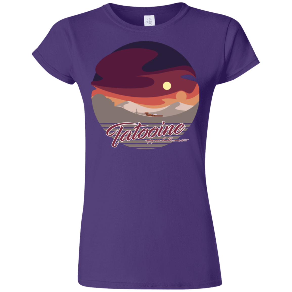 T-Shirts Purple / S Enjoy Our Double Sunset Junior Slimmer-Fit T-Shirt