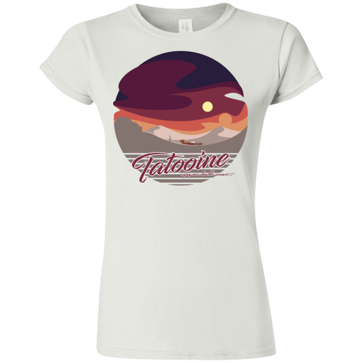 T-Shirts White / S Enjoy Our Double Sunset Junior Slimmer-Fit T-Shirt