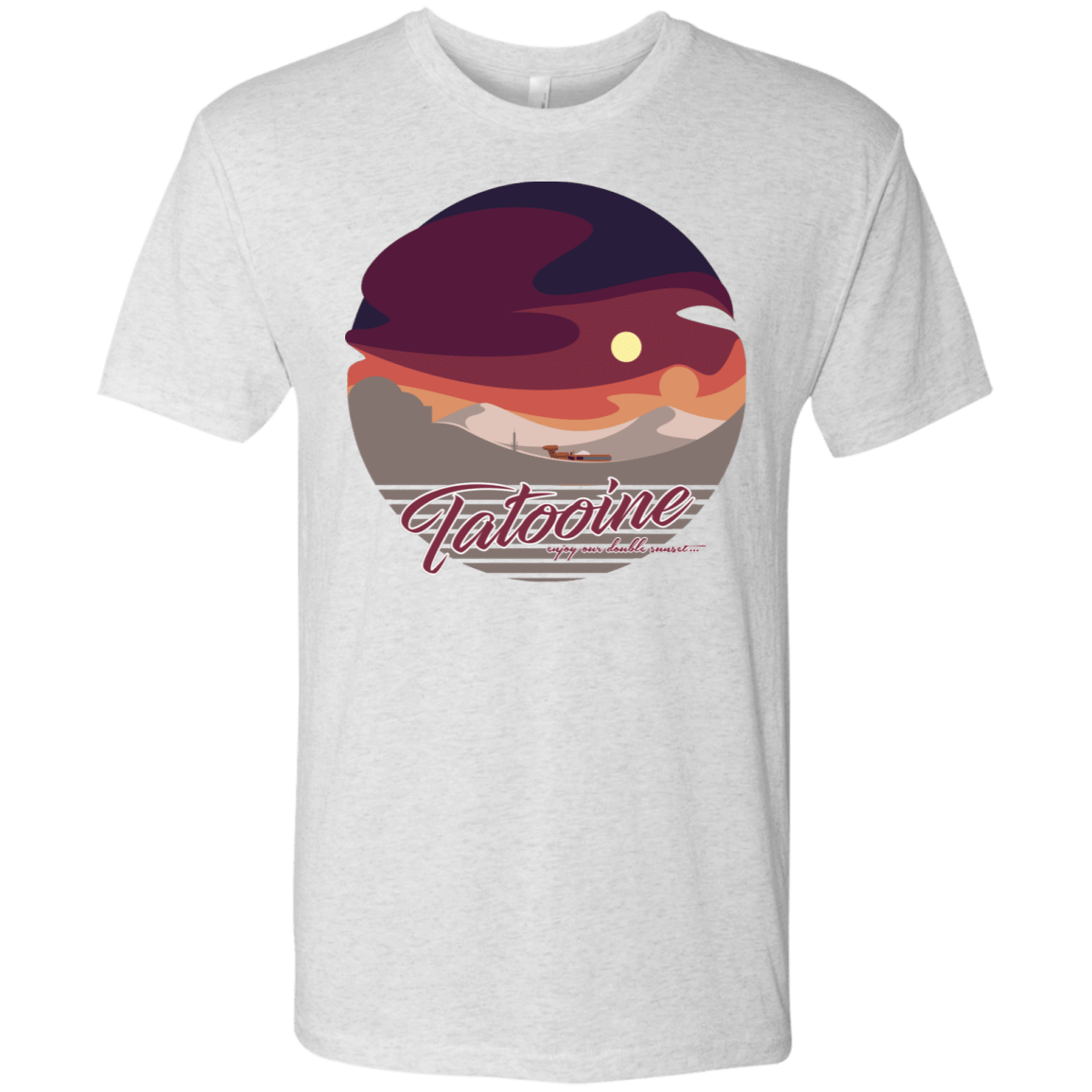 T-Shirts Heather White / S Enjoy Our Double Sunset Men's Triblend T-Shirt
