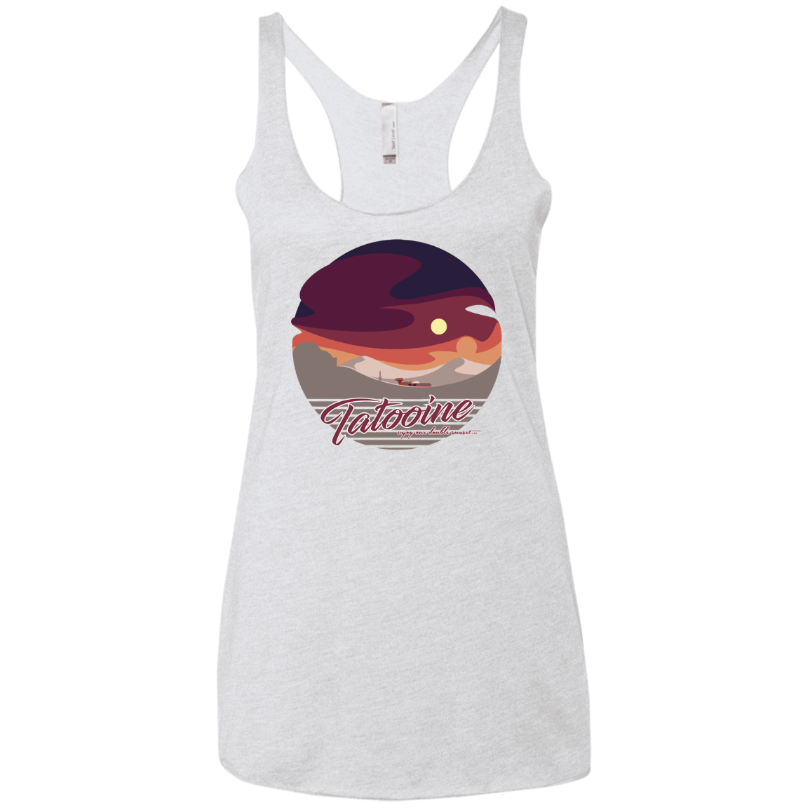 Enjoy Our Double Sunset Women's Triblend Racerback Tank