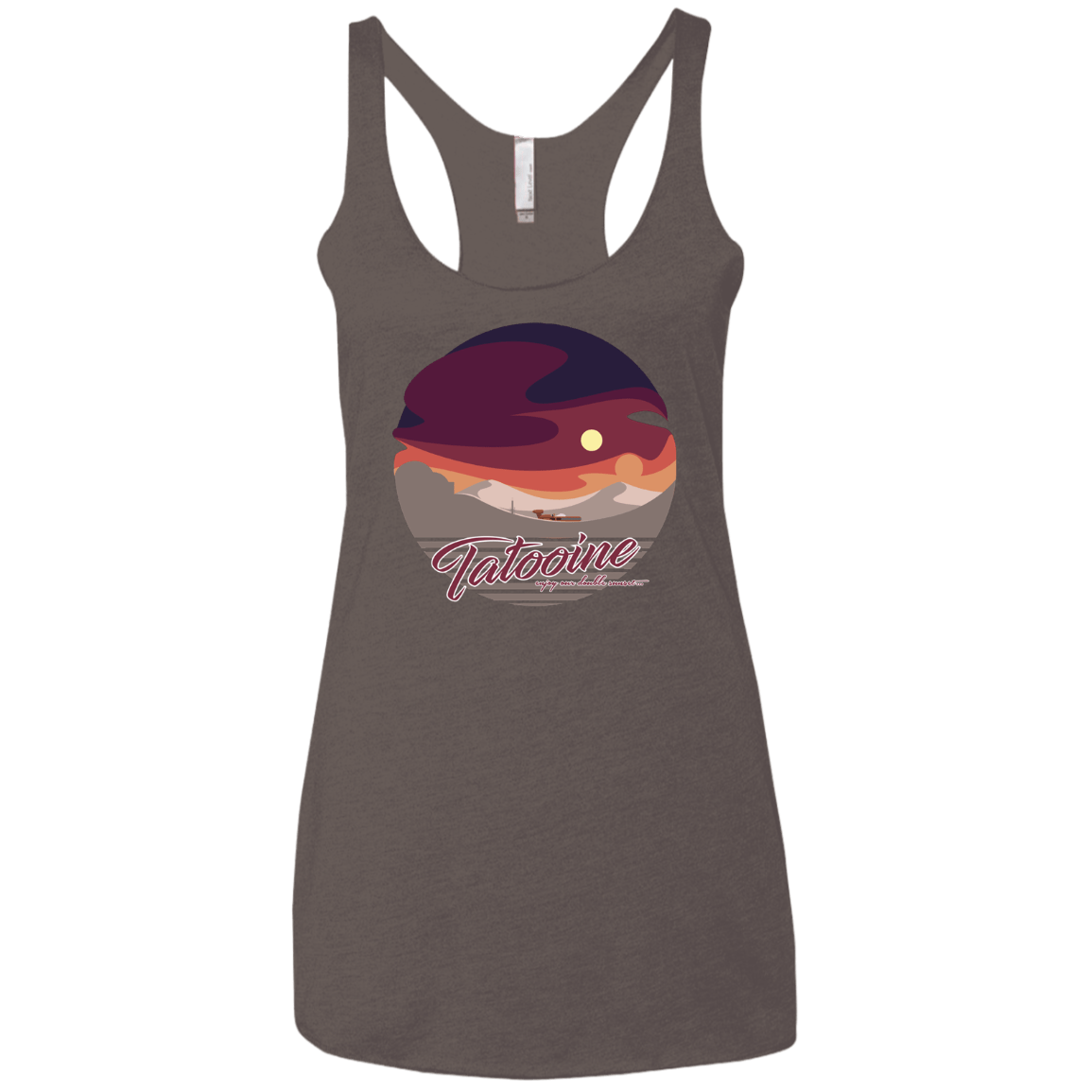 Enjoy Our Double Sunset Women's Triblend Racerback Tank