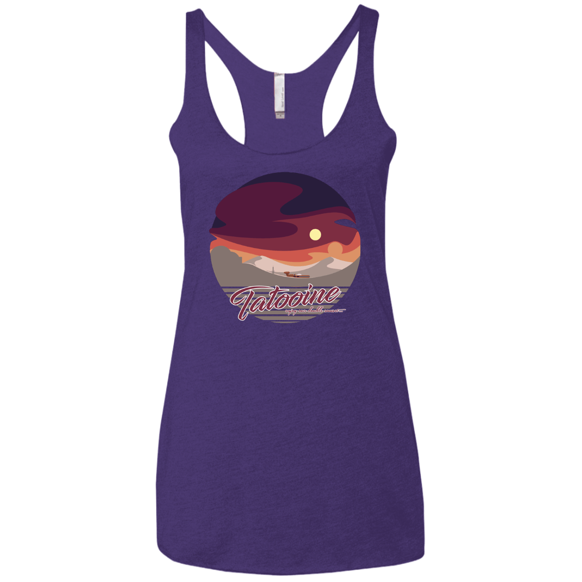Enjoy Our Double Sunset Women's Triblend Racerback Tank