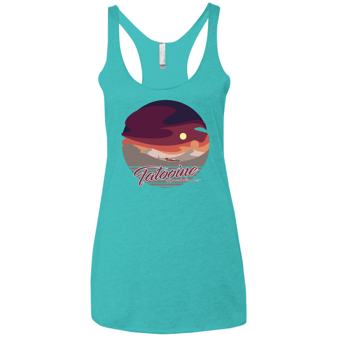 Enjoy Our Double Sunset Women's Triblend Racerback Tank
