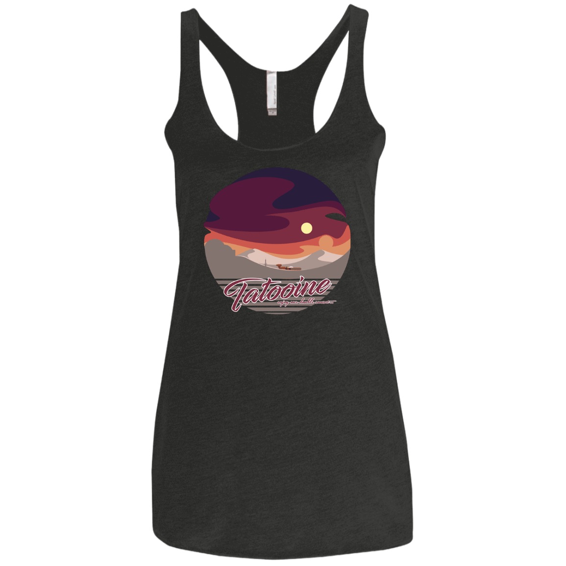 Enjoy Our Double Sunset Women's Triblend Racerback Tank