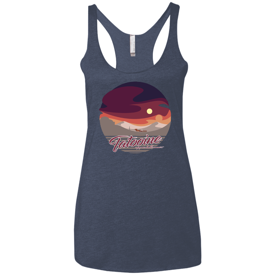 Enjoy Our Double Sunset Women's Triblend Racerback Tank