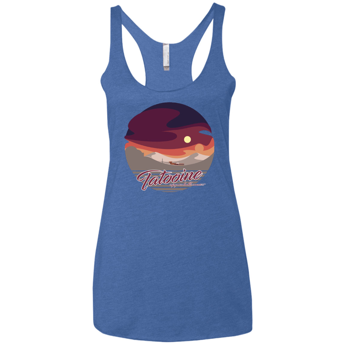 Enjoy Our Double Sunset Women's Triblend Racerback Tank