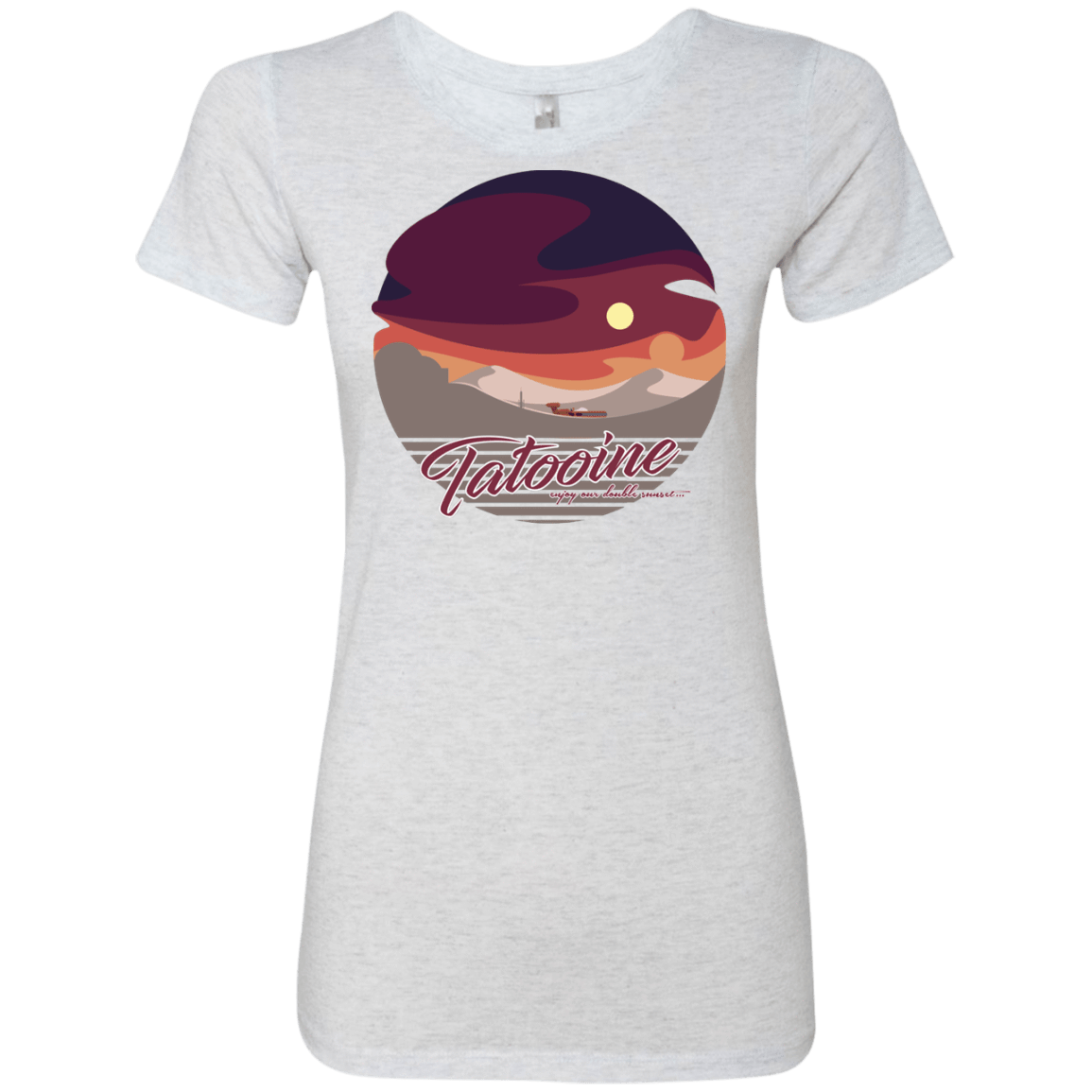 T-Shirts Heather White / S Enjoy Our Double Sunset Women's Triblend T-Shirt