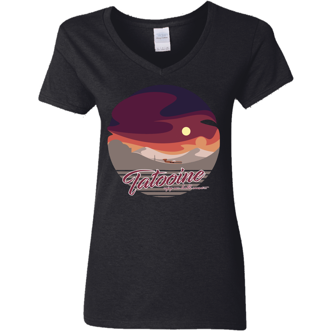 T-Shirts Black / S Enjoy Our Double Sunset Women's V-Neck T-Shirt