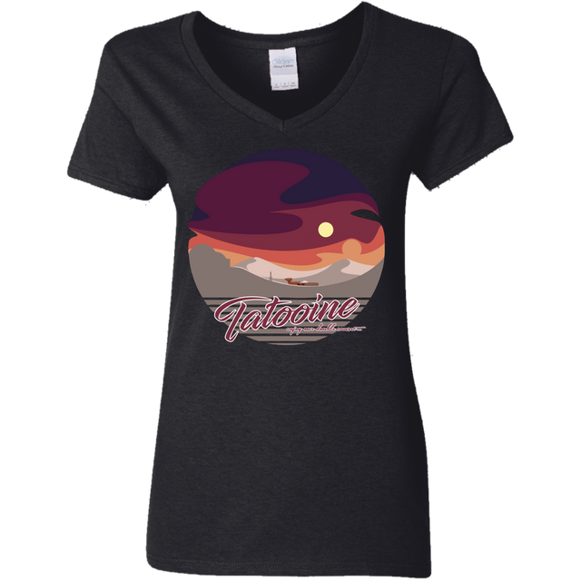 T-Shirts Black / S Enjoy Our Double Sunset Women's V-Neck T-Shirt