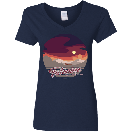 T-Shirts Navy / S Enjoy Our Double Sunset Women's V-Neck T-Shirt