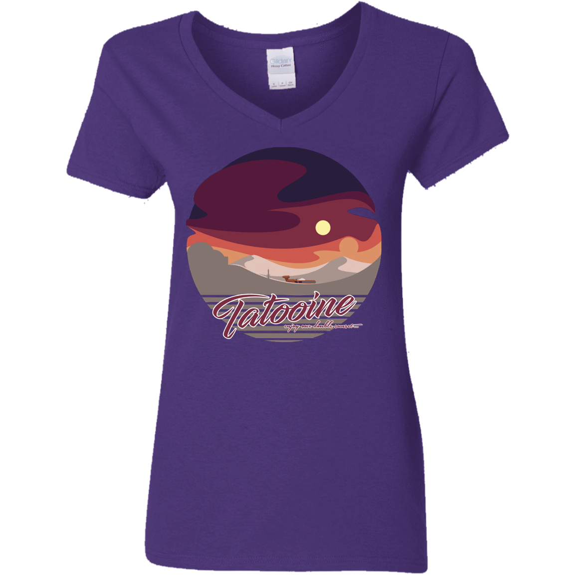 T-Shirts Purple / S Enjoy Our Double Sunset Women's V-Neck T-Shirt