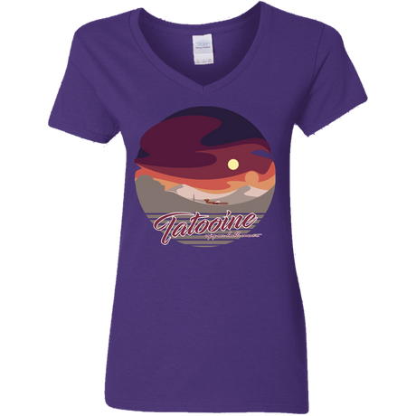 T-Shirts Purple / S Enjoy Our Double Sunset Women's V-Neck T-Shirt