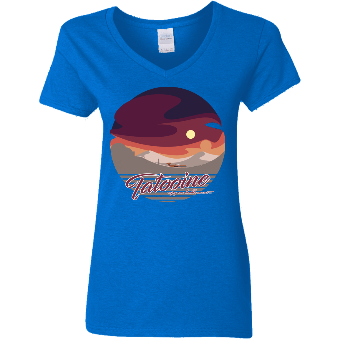 T-Shirts Royal / S Enjoy Our Double Sunset Women's V-Neck T-Shirt