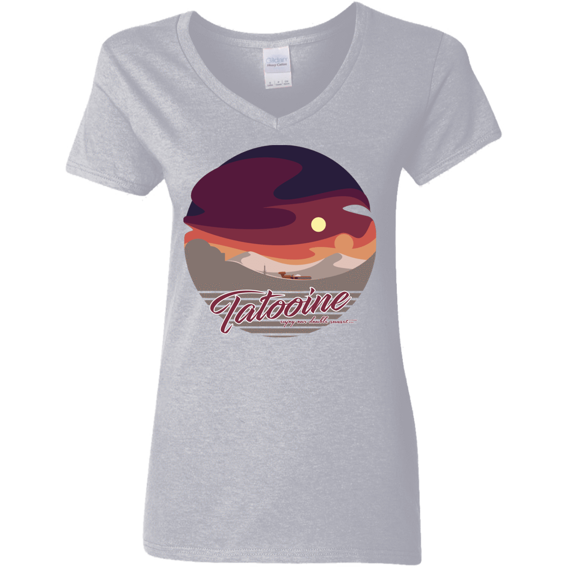 T-Shirts Sport Grey / S Enjoy Our Double Sunset Women's V-Neck T-Shirt