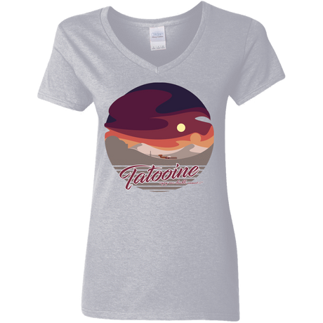 T-Shirts Sport Grey / S Enjoy Our Double Sunset Women's V-Neck T-Shirt