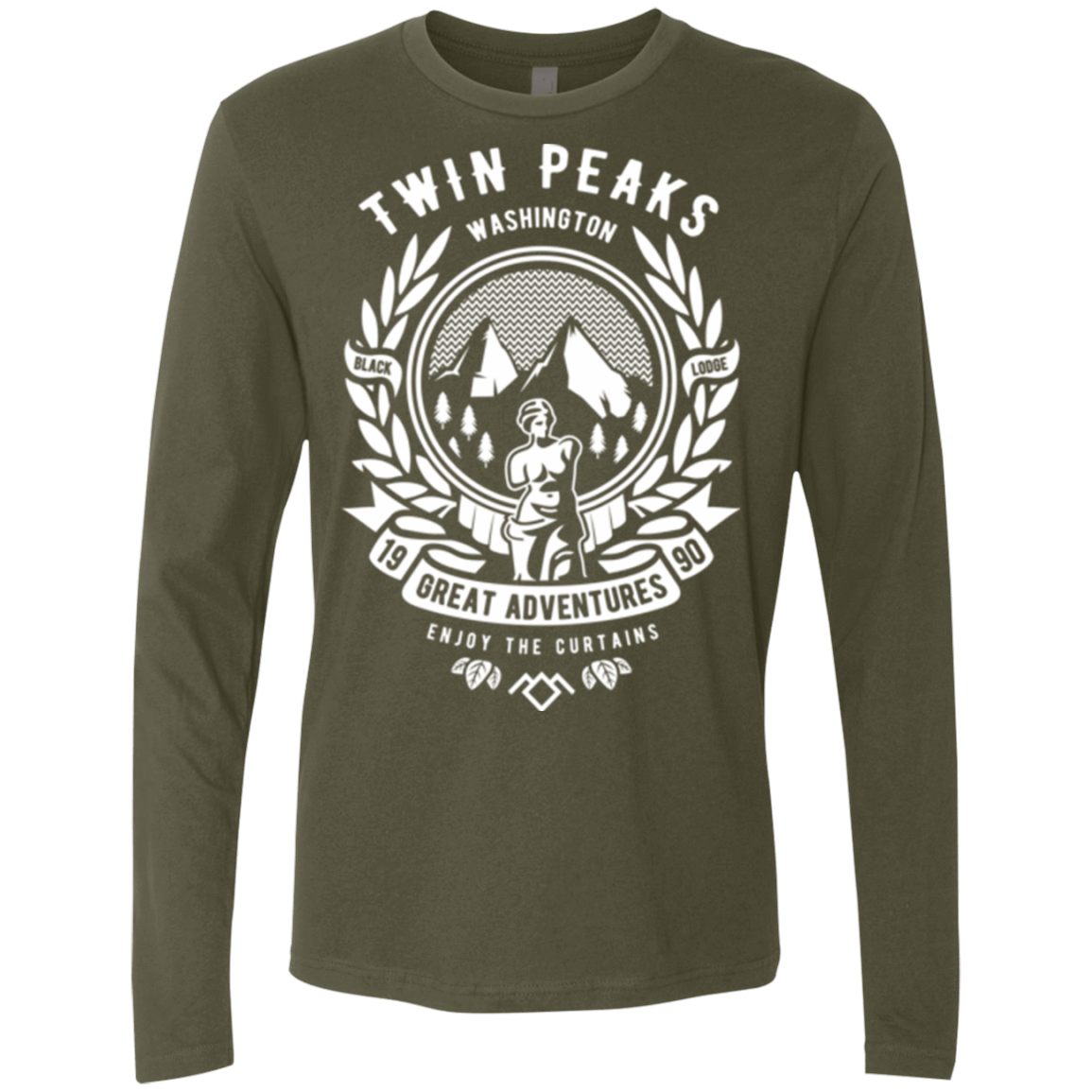 T-Shirts Military Green / Small ENJOY THE CURTAINS Men's Premium Long Sleeve