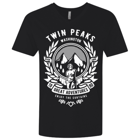 T-Shirts Black / X-Small ENJOY THE CURTAINS Men's Premium V-Neck