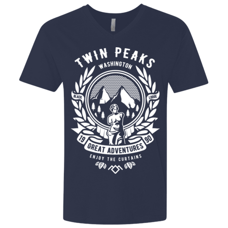 T-Shirts Midnight Navy / X-Small ENJOY THE CURTAINS Men's Premium V-Neck