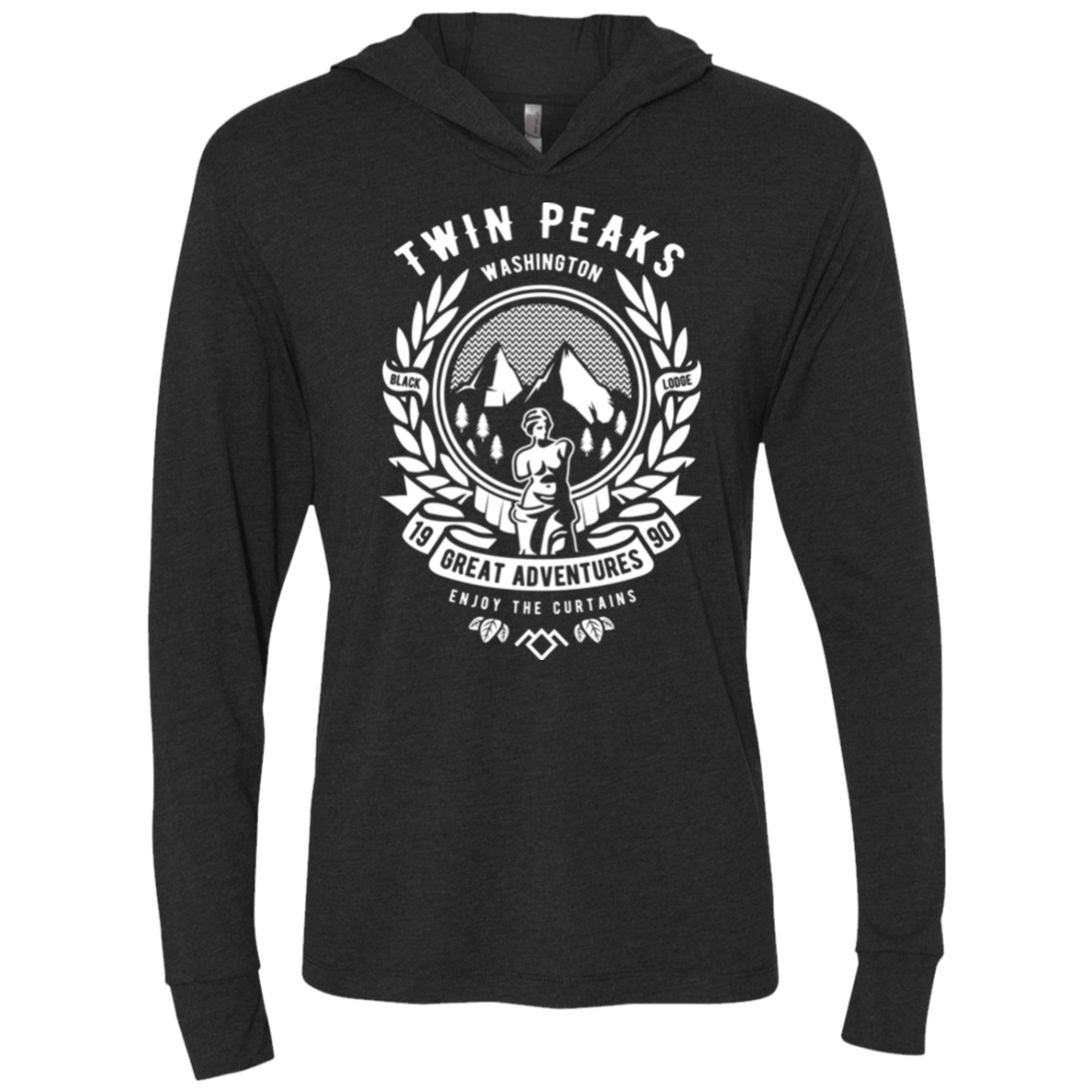 T-Shirts Vintage Black / X-Small ENJOY THE CURTAINS Triblend Long Sleeve Hoodie Tee