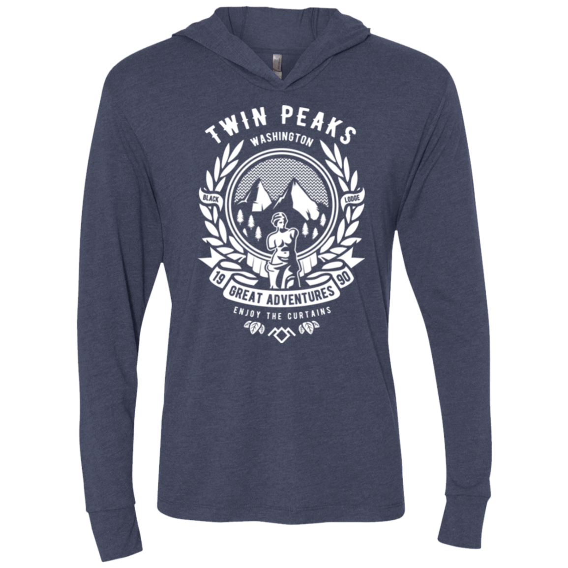 T-Shirts Vintage Navy / X-Small ENJOY THE CURTAINS Triblend Long Sleeve Hoodie Tee