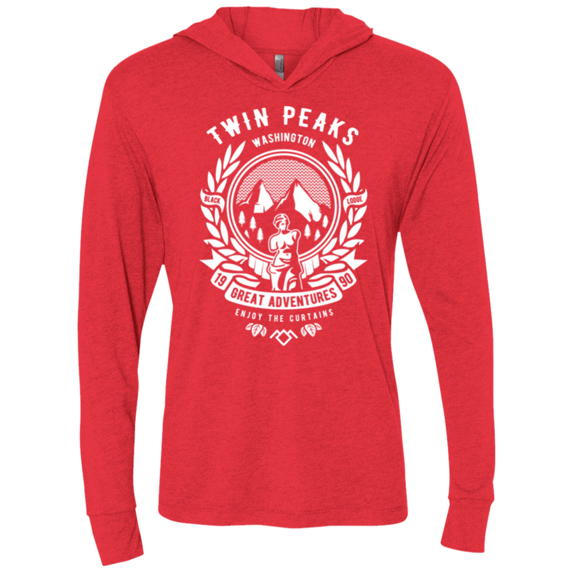 T-Shirts Vintage Red / X-Small ENJOY THE CURTAINS Triblend Long Sleeve Hoodie Tee