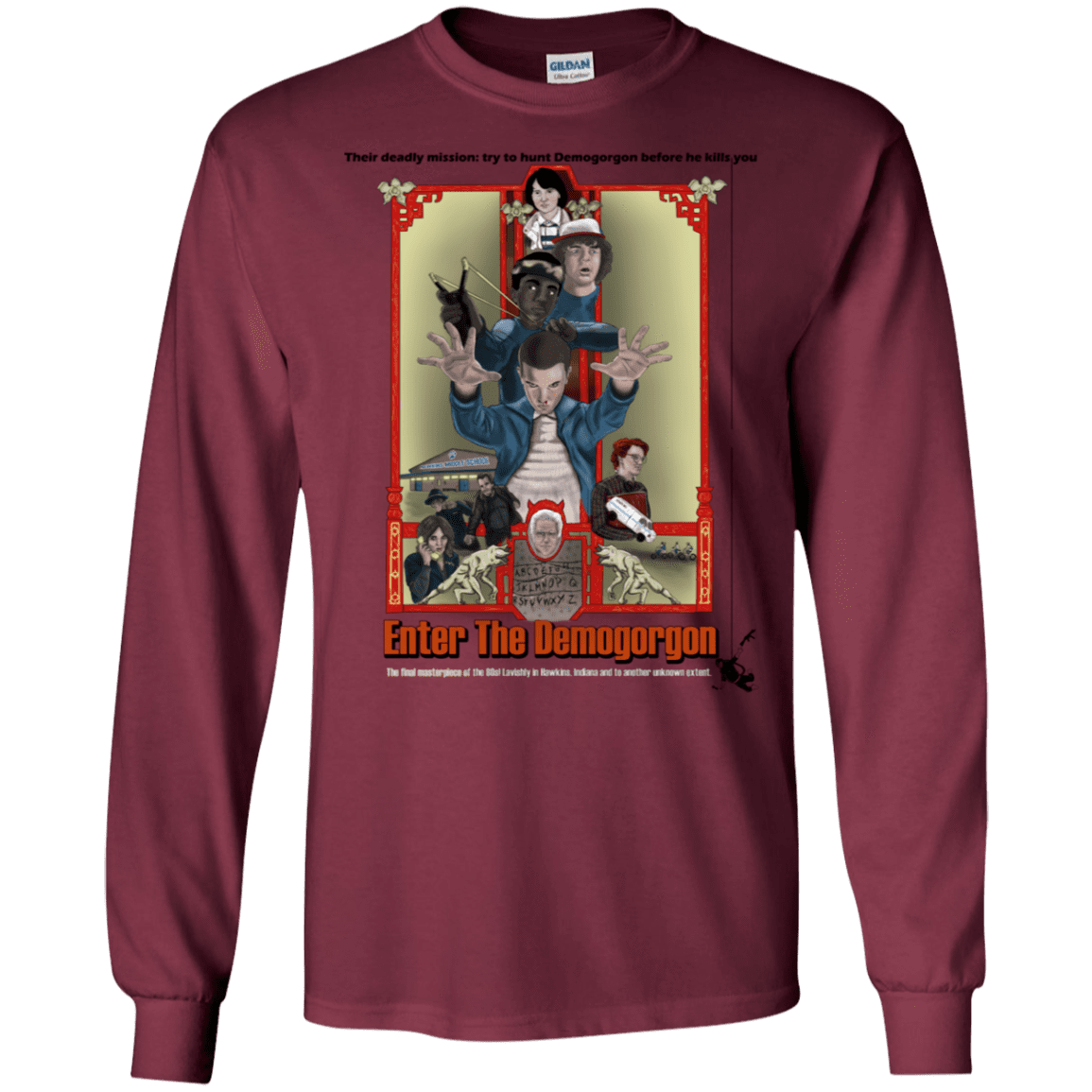 T-Shirts Maroon / S Enter the Dragon Men's Long Sleeve T-Shirt