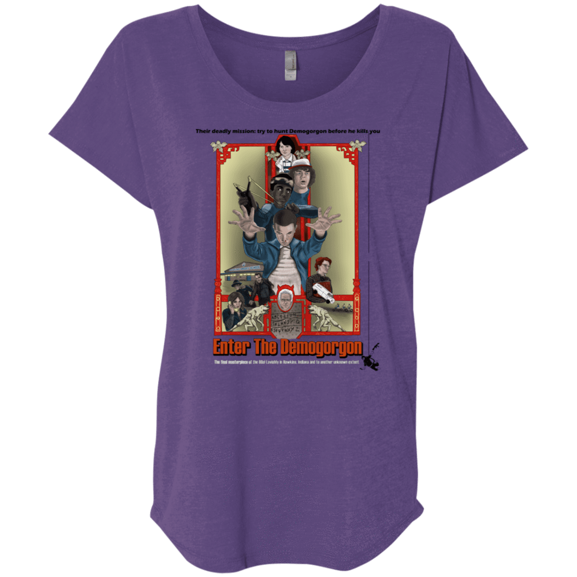 T-Shirts Purple Rush / X-Small Enter the Dragon Triblend Dolman Sleeve