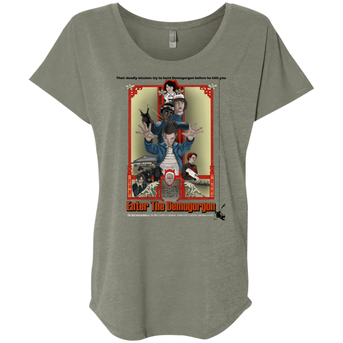 T-Shirts Venetian Grey / X-Small Enter the Dragon Triblend Dolman Sleeve